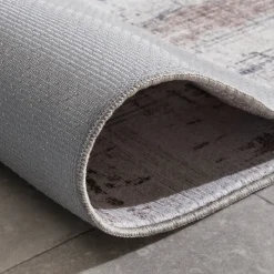 Waschbarer Läufer - Domingo Grunge Taupe Creme