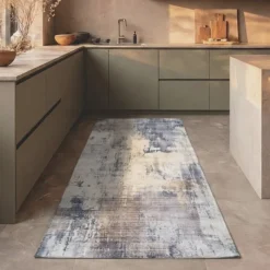Waschbarer Läufer - Domingo Grunge Taupe Creme