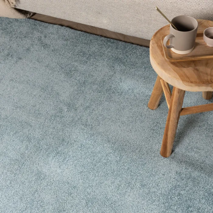 Waschbarer Teppich - Clean Hellblau
