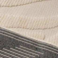 Waschbarer Teppich - Dunya Zebra Weiß