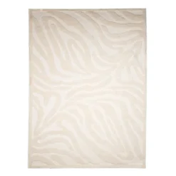 Waschbarer Teppich - Dunya Zebra Weiß
