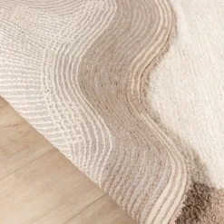 Waschbarer Teppich - Hazy Beige Creme