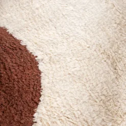 Waschbarer Teppich - Hazy Braun Creme