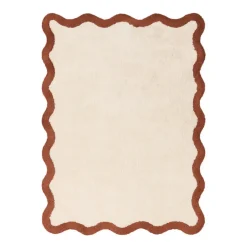 Waschbarer Teppich - Hazy Braun Creme