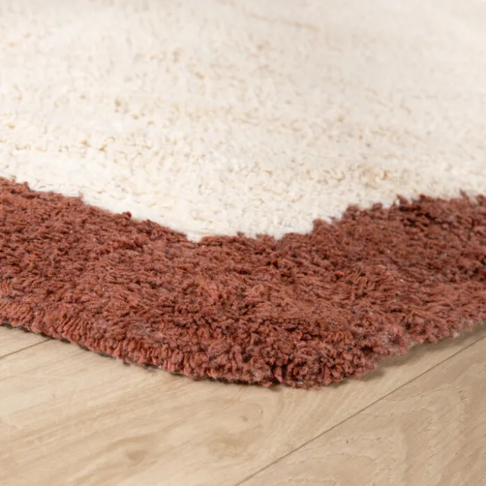 Waschbarer Teppich - Hazy Braun Creme