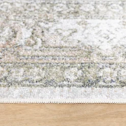 Waschbarer Teppich - Nova Aztec Olivgrün