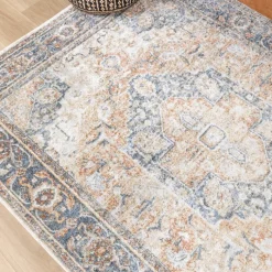 Waschbarer Teppich - Nova Medaillon Bunt