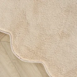 Waschbarer Teppich Rund - Puck Beige