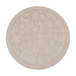 Waschbare Spielmatte Rund - Flo Beige
