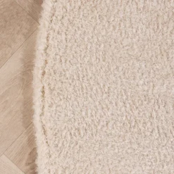 Weicher runder Teppich – Teddy Creme
