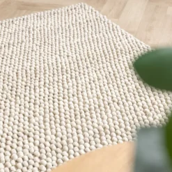 Wollteppich - Luminous Creme Weiß