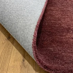 Wollteppich rund - Leone Rot