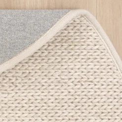 Wollteppich Rund - Twist Beige
