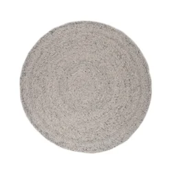 Wollteppich Rund - Wise Grau Weiß 609