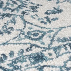 Wollteppich - Wallo Yasmin Elfenbein Blau